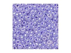 Lilac Ceylon Miyuki Japanese round rocailles glass beads