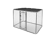 Chain Link Portable Kennel w/ Sunscreen