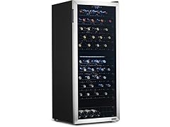 NewAir Freestanding Dual Zone Wine Fridge - 98 Bottle