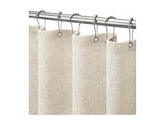 Seasonwood 72x84 Inches Linen Shower Curtain