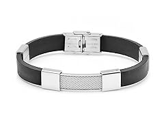 Bracelet w/ Center Steel Accent