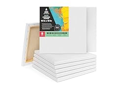 ARTEZA Stretched Canvas, 10 x 10 Inches, 8PK