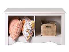 White Twin Cubbie Bench