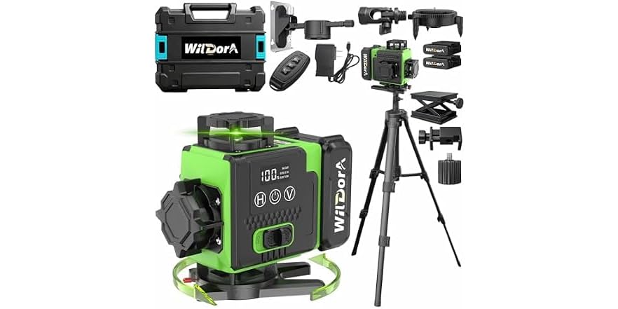 4D 16 Line Laser Level 360 w/ Tripod
