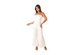 Petal & Pup Women (M) Louise Feather Trim Jumpsuit