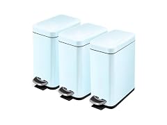 Pack 1.3 Gallon Small Poweder Blue Bathroom Trash Can
