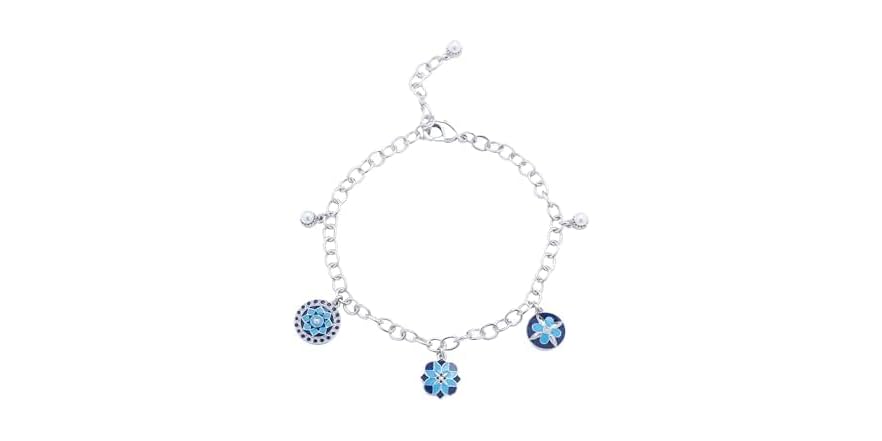 Azure Royal Garden Link Charm Bracelet