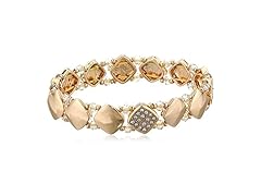 Nine West Women Crystal Stretch Bracelet Gold