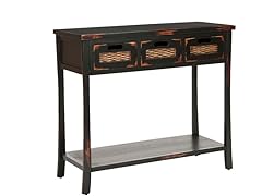 Autumn 3 Drawer Console - Black
