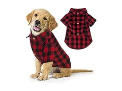 Plaid Dog Shirt Red Buffalo Dog Outfit Soft XL