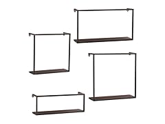 Holly & Martin Zyther Metal Wall Shelves - 4pc Set