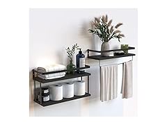 Wall Mounted Floating Shelves, 2+1 Tier