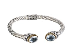 Rope Bangle with Blue Topaz
