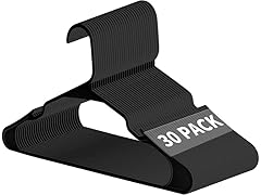 Simple Deluxe 30 Pack Plastic Hangers