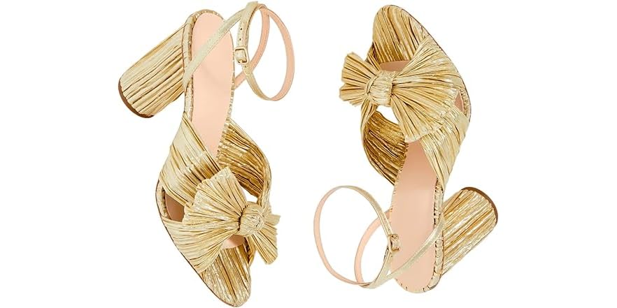 Bow Knot Chunky Heel Sandals