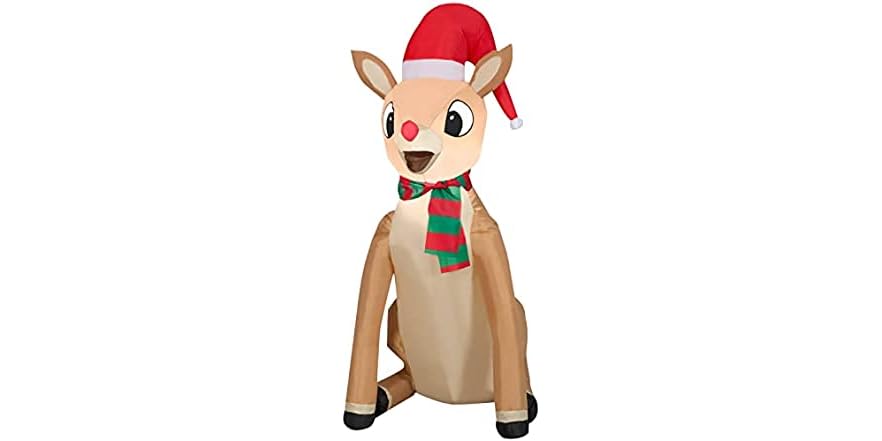 Prototype Rudolph Inflatable Gemmy Inflatable Rudolph, 3.5 ft Tall