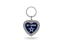 Dallas Cowboys Bling MOM Heart Key Chain