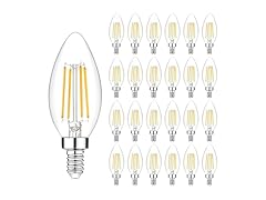 24-Pack Dimmable E12 LED Candelabra Bulbs 40W