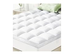 BEDELITE 3" Pillow Top Topper, White