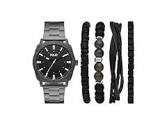 Folio Men's Gunmetal Watch (42mm Black Dial)