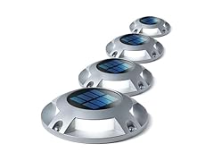 Home Zone 4Pk Solar Deck Light - Silver