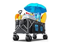 everyfun 440lb Heavy Duty Wagon Black