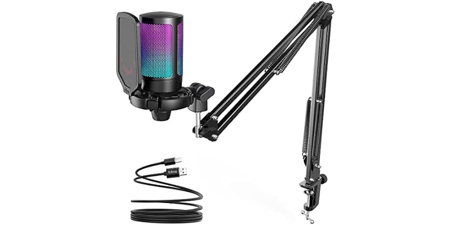 Podcast Condenser Mic With Boom Arm