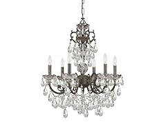 6-Light Chandelier, English Bronze