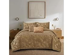 J&V Textiles Floral 5-Piece Comforter Set