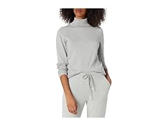 Women's Classic-Fit LS Turtleneck Grey (L)
