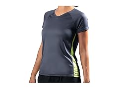 Kanu Surf Women's Rashguard Char/Lime (L)