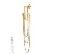 18K Gold Plated Layered Chain Earrings