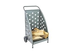 Sunnydaze 34"H Steel Log Cart w/ Wheels