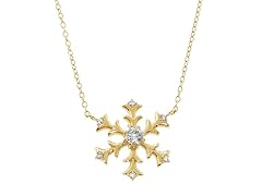 14K Gold Plated Snowflake Necklace