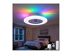 Voice Control Low Profile Ceiling Fan RGB