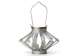 Starburst solar lantern -silver