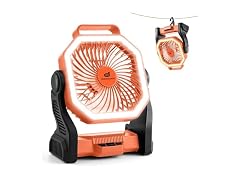 Odoland Orange Rechargeable Camping Fan