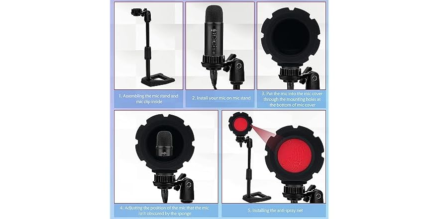 Isolation Microphone Microphone Isolation Shield & Mic Stand