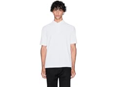 Armani Exchange Mens (2XL) Cotton Jacquard Polo White