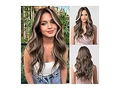 Women's Brown Synthetic 22" Wig