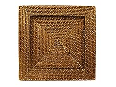 13" Square Rattan Charger - Set/4 Harvest