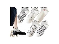 CHUNFO Womens Socks 5 Pairs (6-11.5)