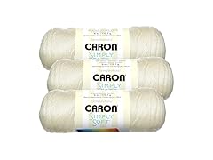 Caron Simply Soft Yarn Solids (3-Pack) Off White