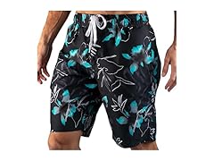 Kanu Surf Men's Black/Aqua Trunk (L)