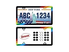  Rainbow Pride License Plate Frame 2Pk