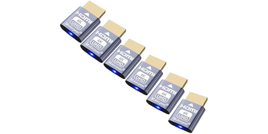 6Pc HDMI Plug fit-Headless Display