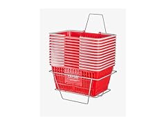 Shopping Baskets, 12-Pack, Red, Sturdy