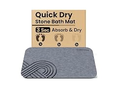 SoliCozy Stone Bath Mat - Diatomaceous Earth