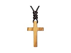 Xianli Natural Wood Cross Necklace