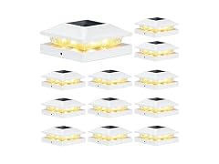 Brightever Solar Post Cap Lights 12 Pack White